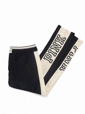 2016 Victoria’s Secret PINK • Black / White Track Pants / Sweatspants • SIZE - L